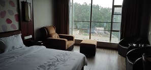 Desk, blackout curtains, free WiFi