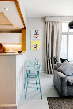 Apartment, 1 Bedroom, City View | Living area | Smart TV, Netflix, streaming services