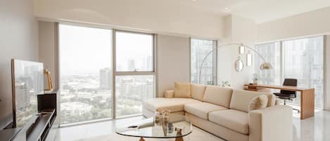 Apartment, 1 Bedroom, City View | Living area | Smart TV, Netflix, streaming services