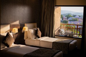 Egyptian cotton sheets, premium bedding, memory-foam beds, in-room safe - The Baagh Ananta Elite (Sawai Madhopur)