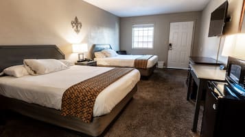 Deluxe Room, 2 Queen Beds, Non Smoking | Desk, free WiFi, bed sheets