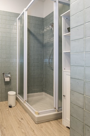 Appartement, 1 chambre | Douche de la salle de bain