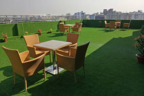 Outdoor banquet area