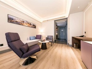 In-room safe, blackout curtains, iron/ironing board, bed sheets