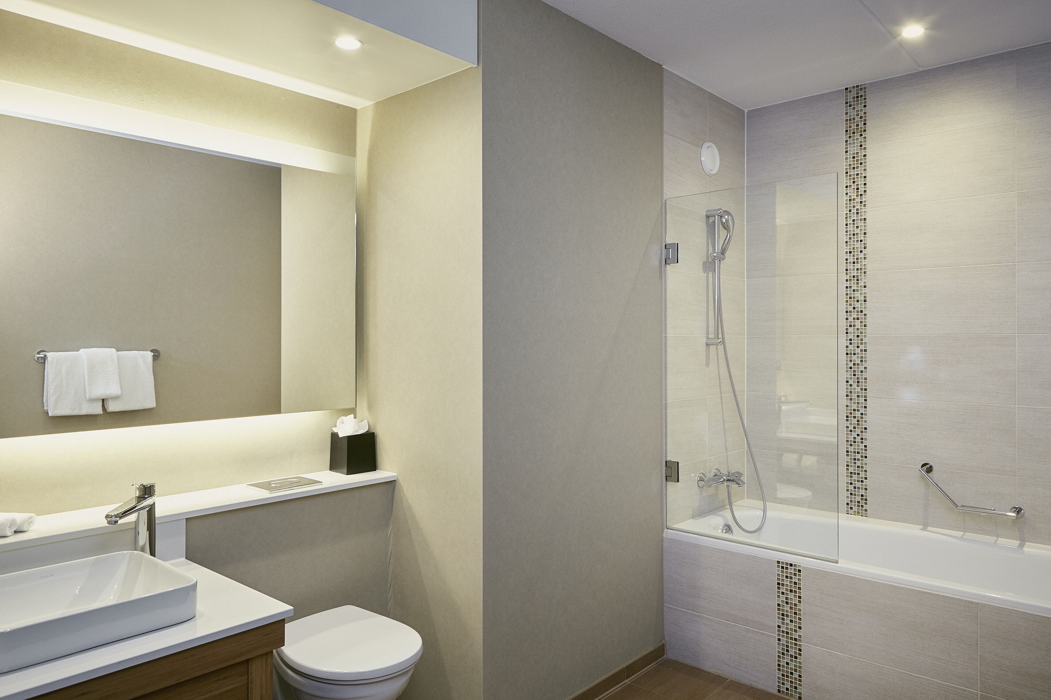 free toiletries, hair dryer, towels, soap