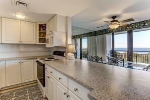 Condo | Private kitchen | Dishwasher, cookware/dishes/utensils - 1110 Beach Walker (Fernandina Beach)