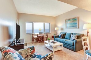 Condo | Living room | Flat-screen TV - 233-sandcastles (Fernandina Beach)