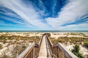 Vlak bij het strand