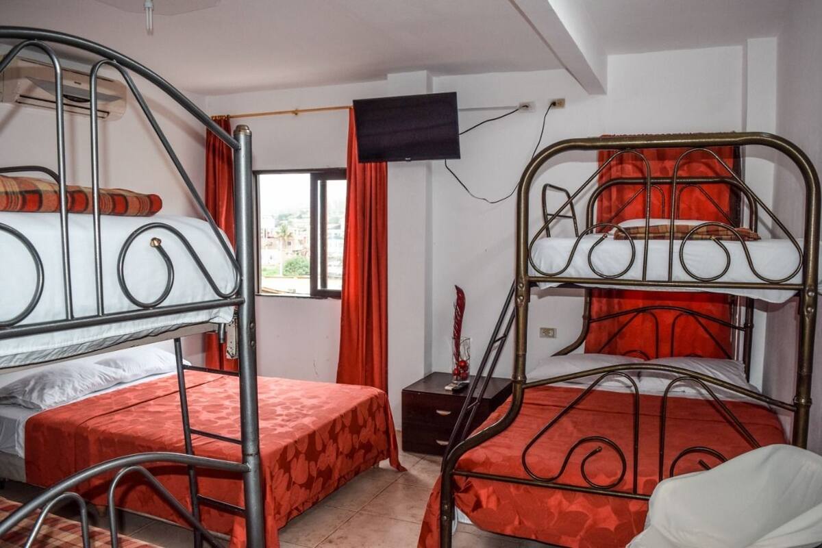 Iron/ironing board, cots/infant beds