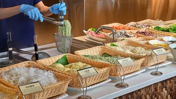 Daily buffet breakfast for a fee
