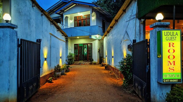 Front of property – evening/night