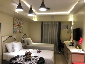 Deluxe Studio Suite, Multiple Beds, Pool Access, Tower | Iron/ironing board - I.T PARK CEBU TWIN BED DELUXE FREE FAST WIFI & POOL (Cebu City)