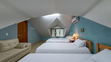 4 habitaciones, ropa de cama de alta calidad y cubrecamas