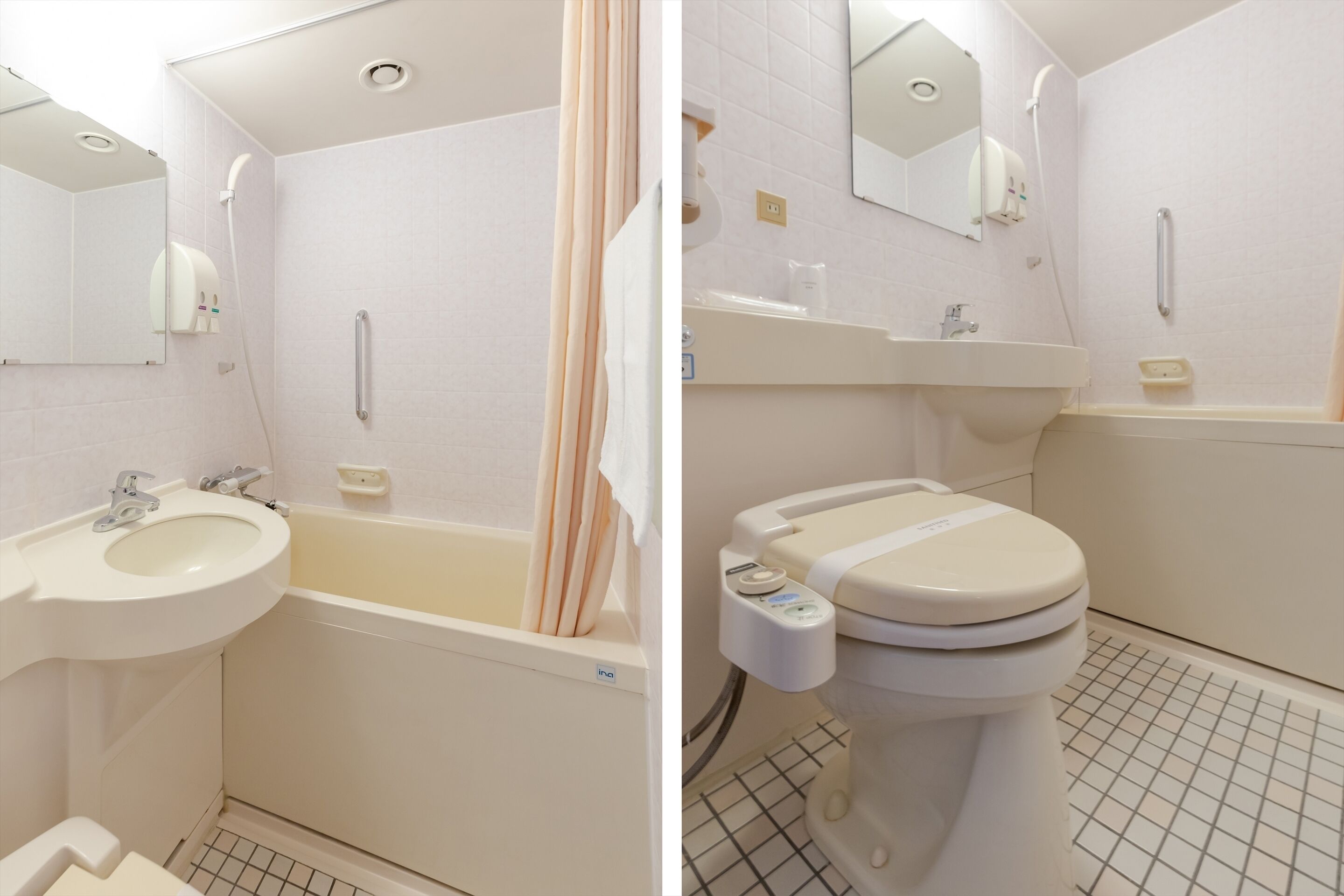 combined shower/bathtub, hair dryer, towels