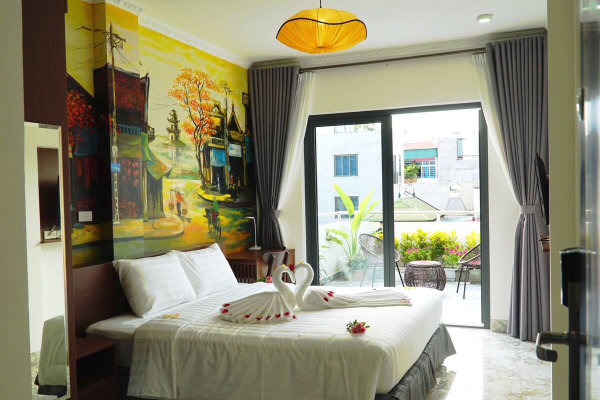 terrace double suite, balcony | 1 bedroom, hypo-allergenic bedding, minibar, desk