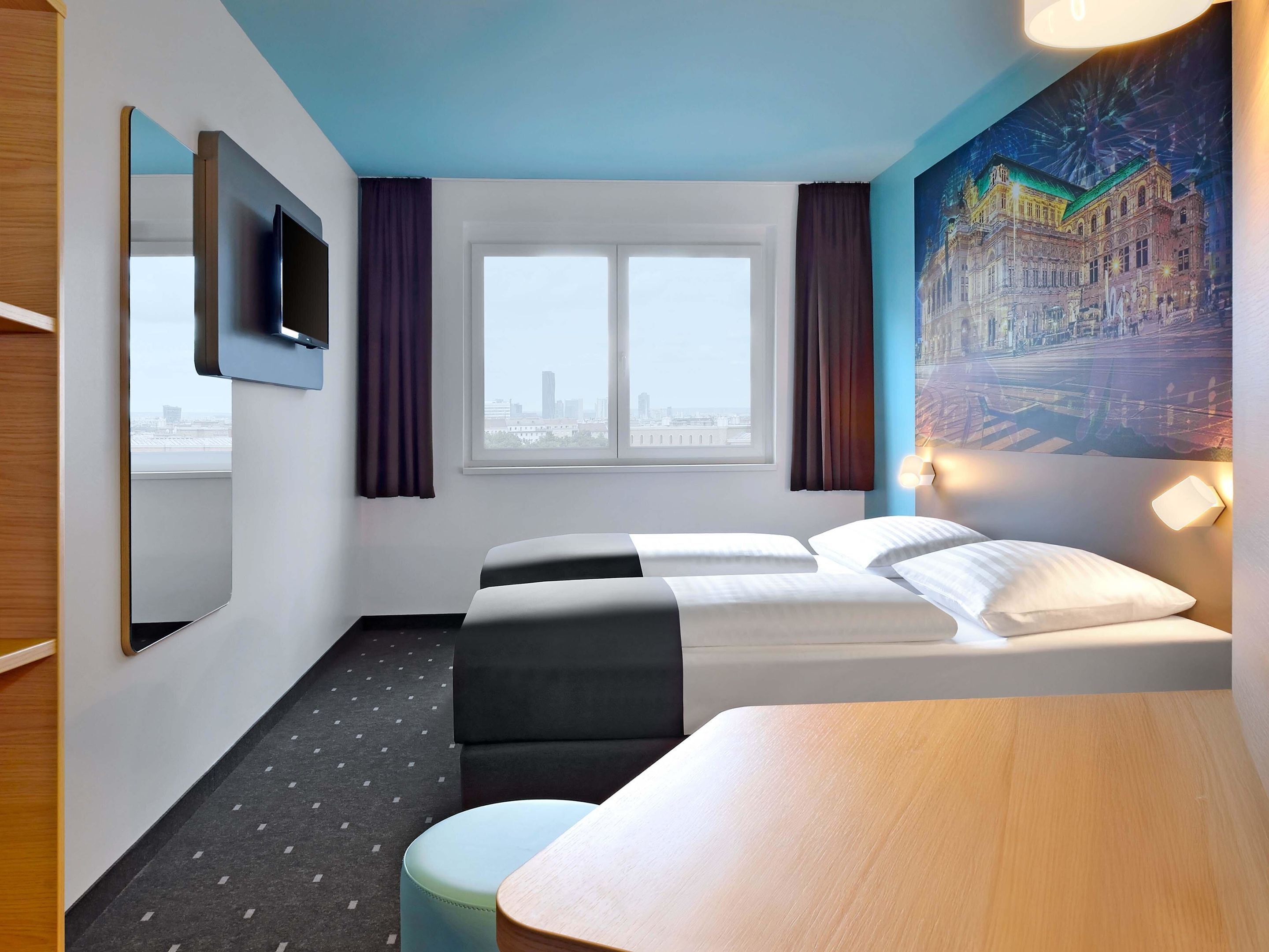 雙床房 | 書桌、筆電工作空間、遮光布/窗簾、隔音