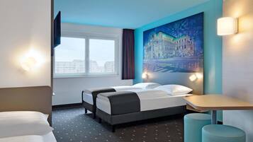 Schreibtisch, laptopgeeigneter Arbeitsplatz, Verdunkelungsvorhänge