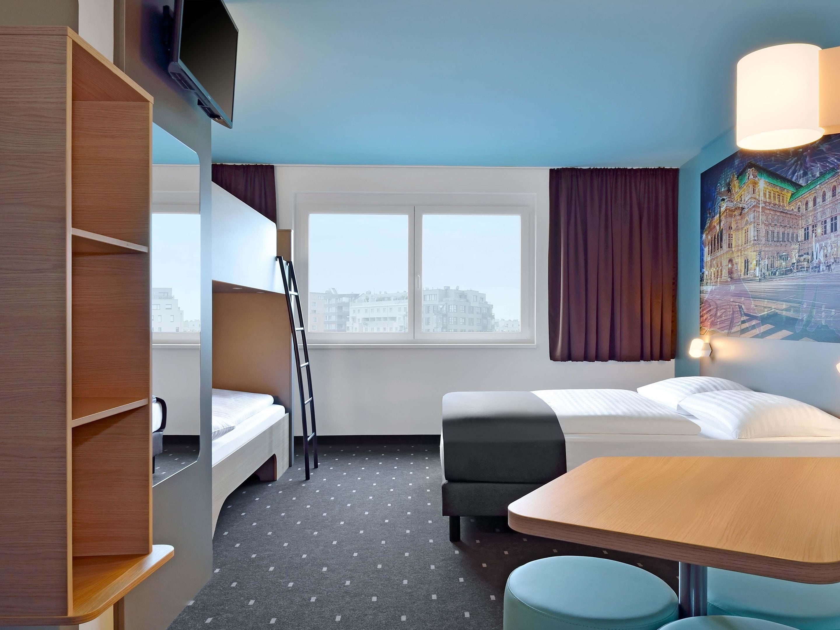 家庭客房 | 書桌、筆電工作空間、遮光布/窗簾、隔音