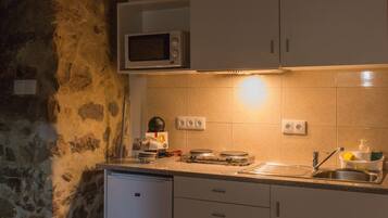 Family Studio | Dapur peribadi | Peti sejuk/penyejuk beku saiz penuh, ketuhar gelombang mikro, dapur