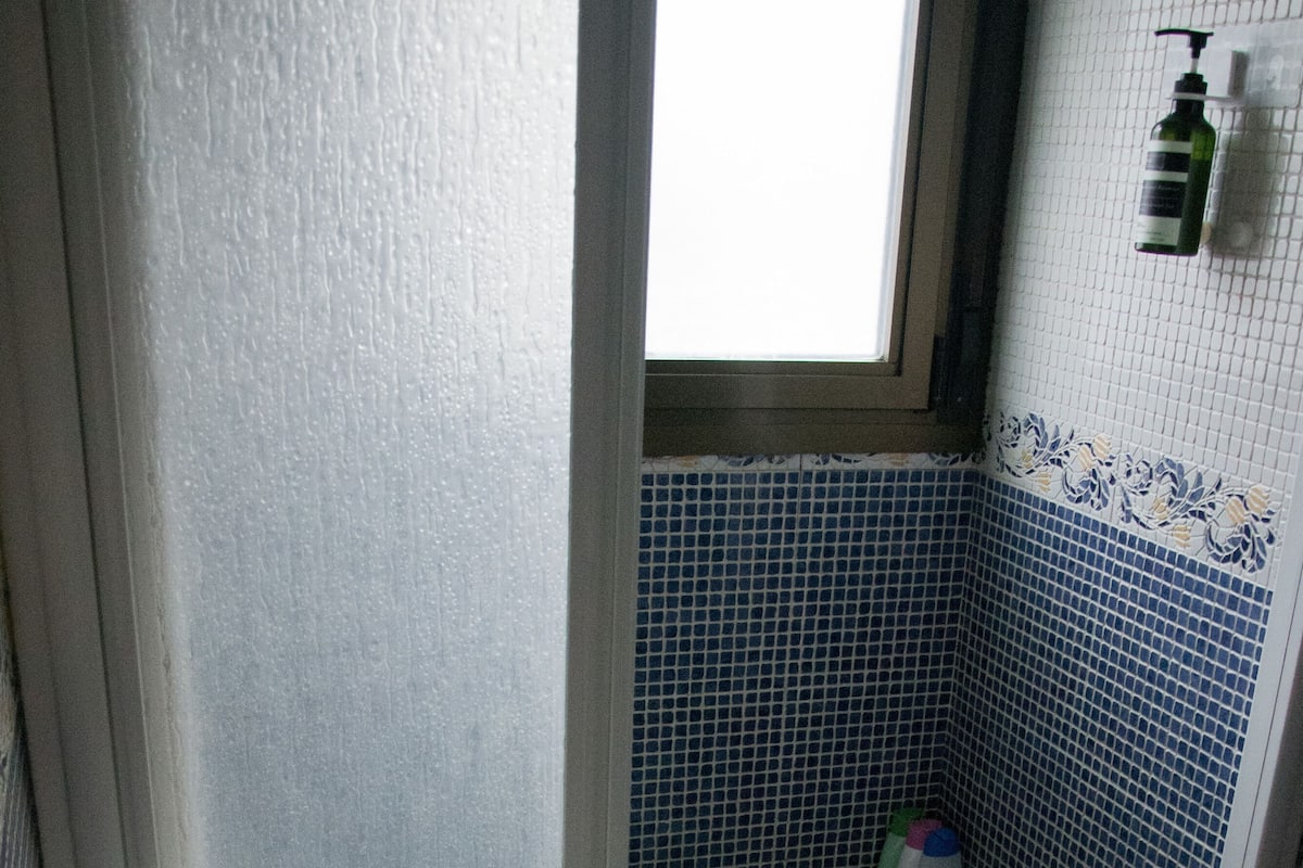 Cabezal de ducha tipo lluvia, secador de pelo, bidet, toallas