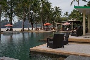 2 outdoor pools, open 9:00 AM to 10:00 PM, pool umbrellas, pool loungers - Tanjung Rhu Resort (Langkawi)