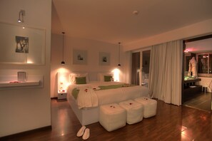 Literie de qualité supérieure, couette en duvet d'oie, minibar