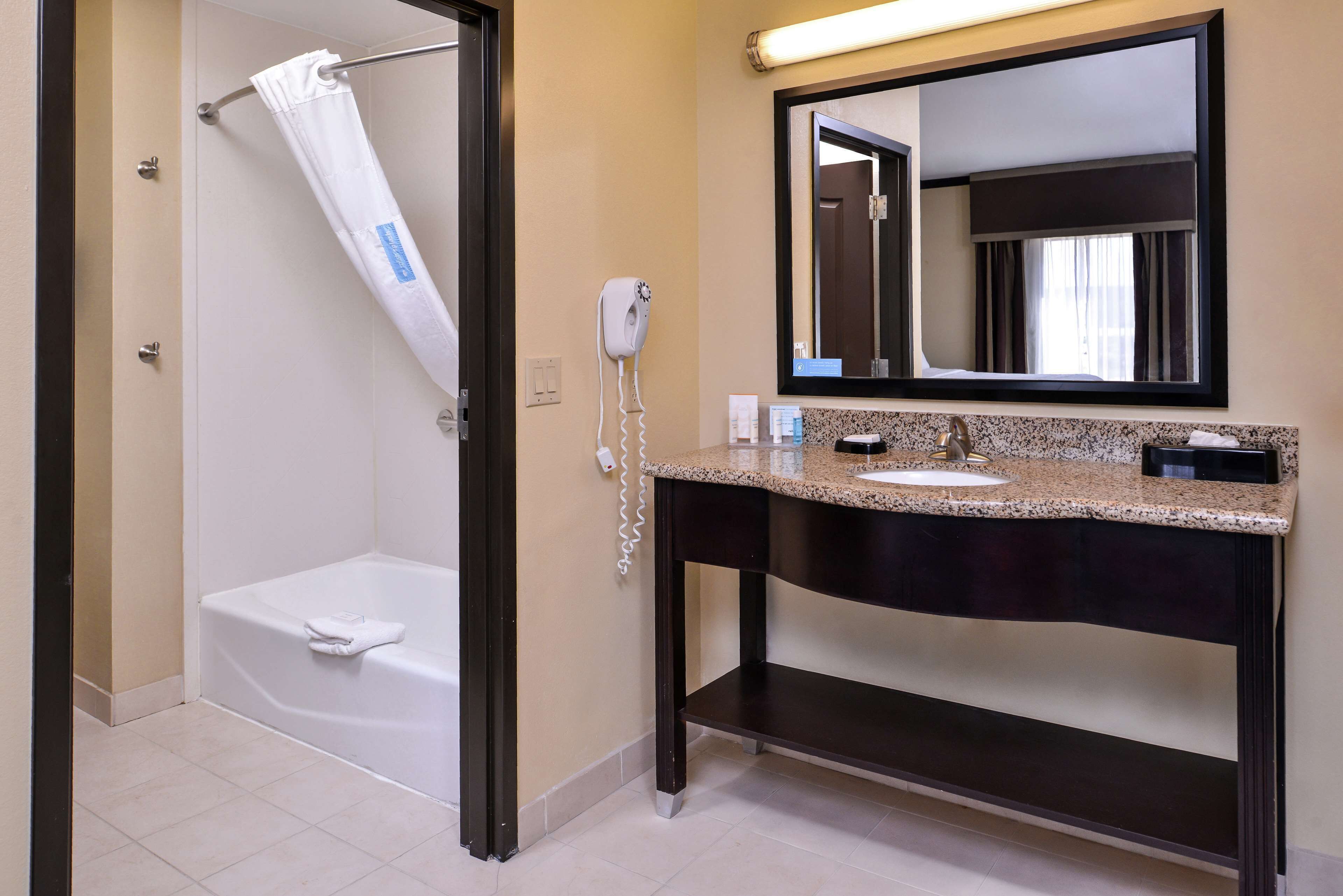 shower, free toiletries, hair dryer, bathrobes