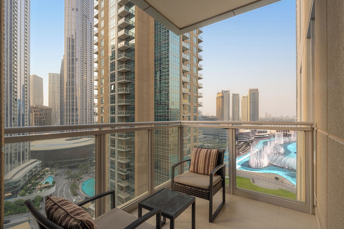 Suite, 1 camera da letto, balcone (Pool and Fountain View) | Balcone