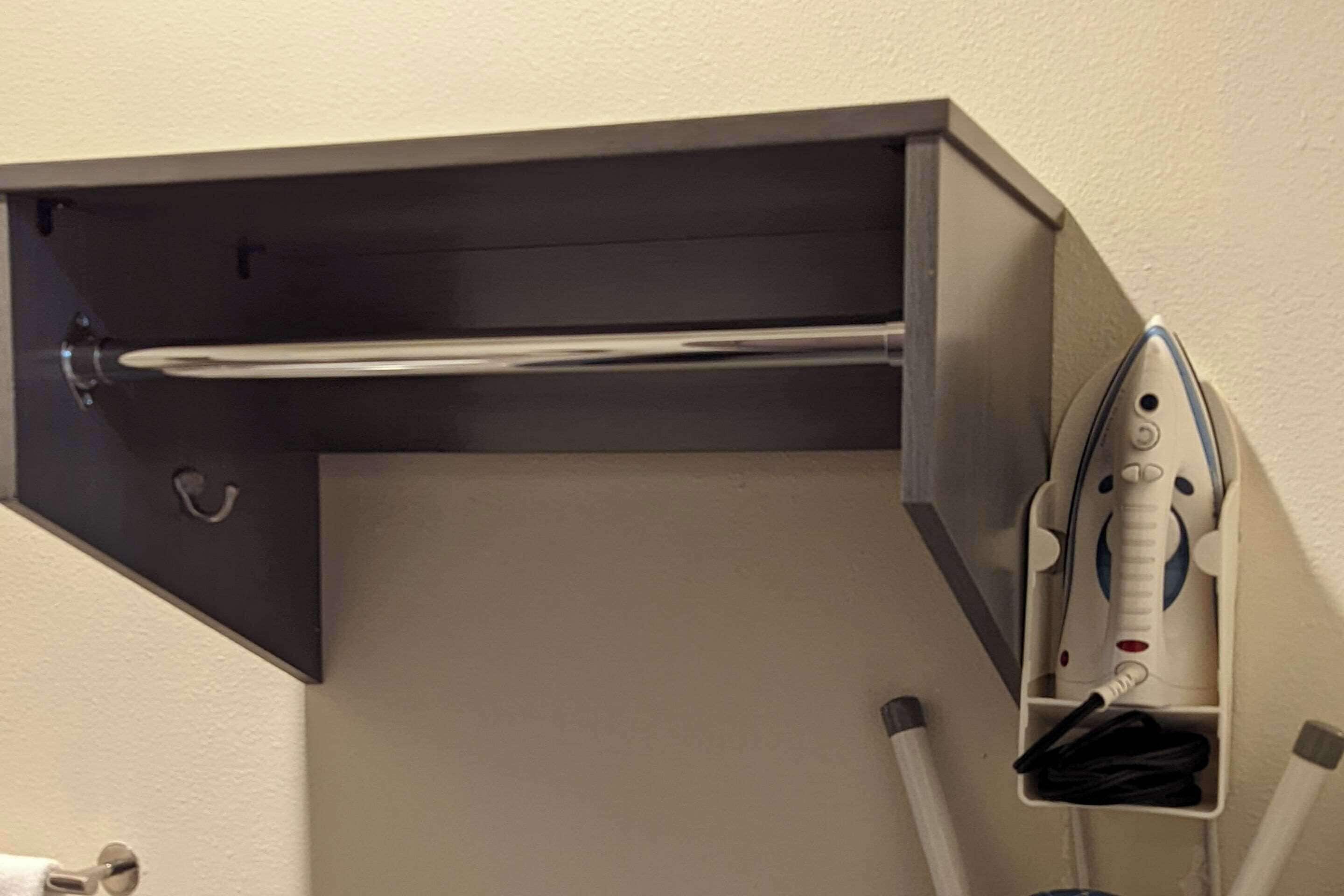 desk, blackout curtains, iron/ironing board, free wifi