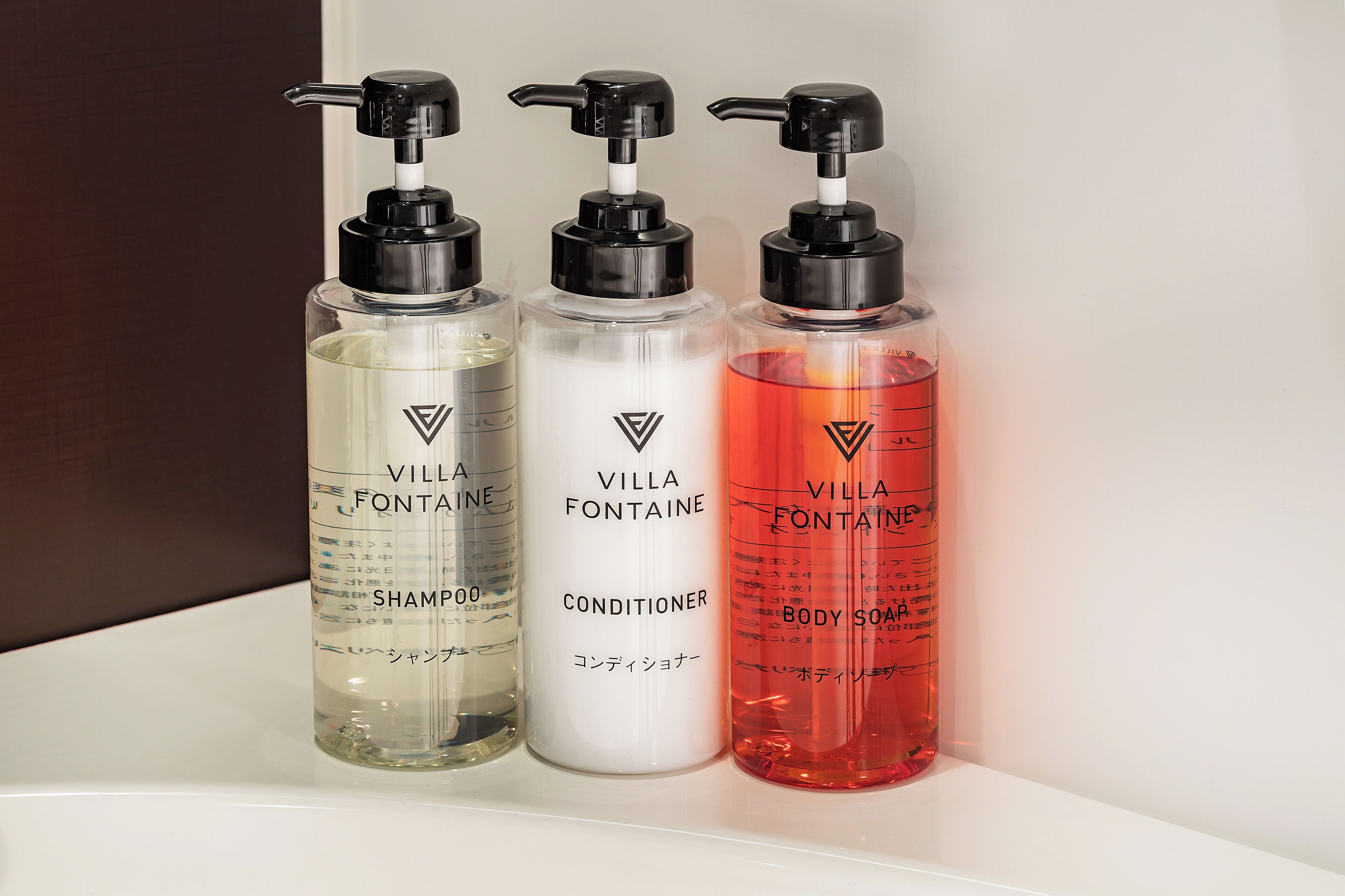 free toiletries, hair dryer, slippers, bidet