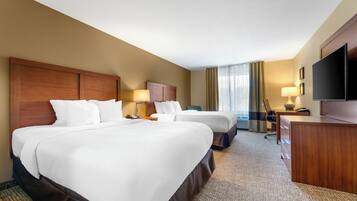 Standard Room, 2 Queen Beds, Non Smoking | Desk, iron/ironing board, cribs/infant beds, rollaway beds