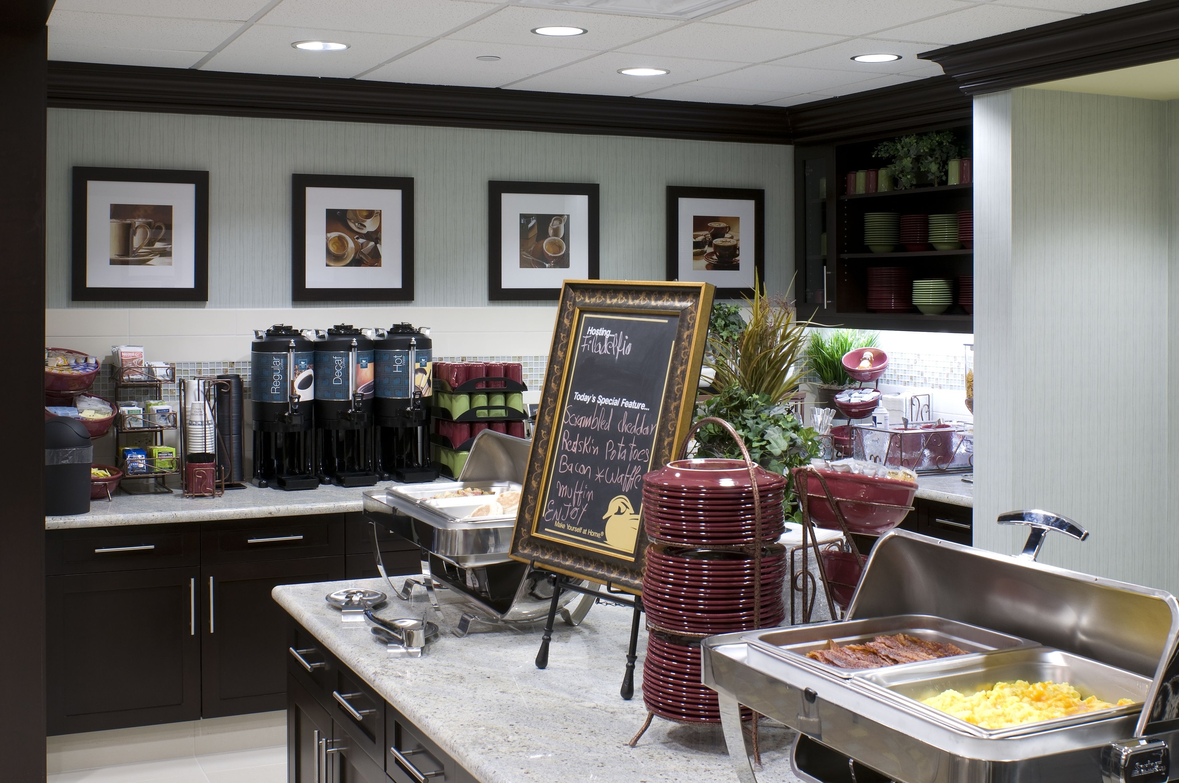 Free daily buffet breakfast