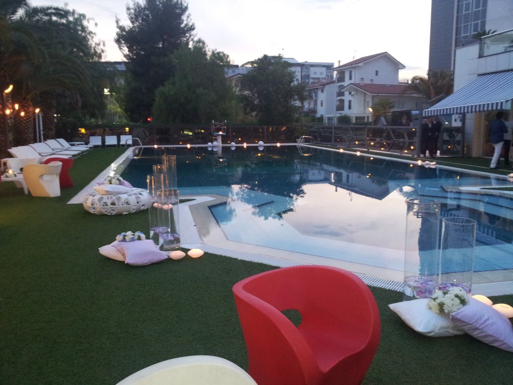 outdoor banquet area