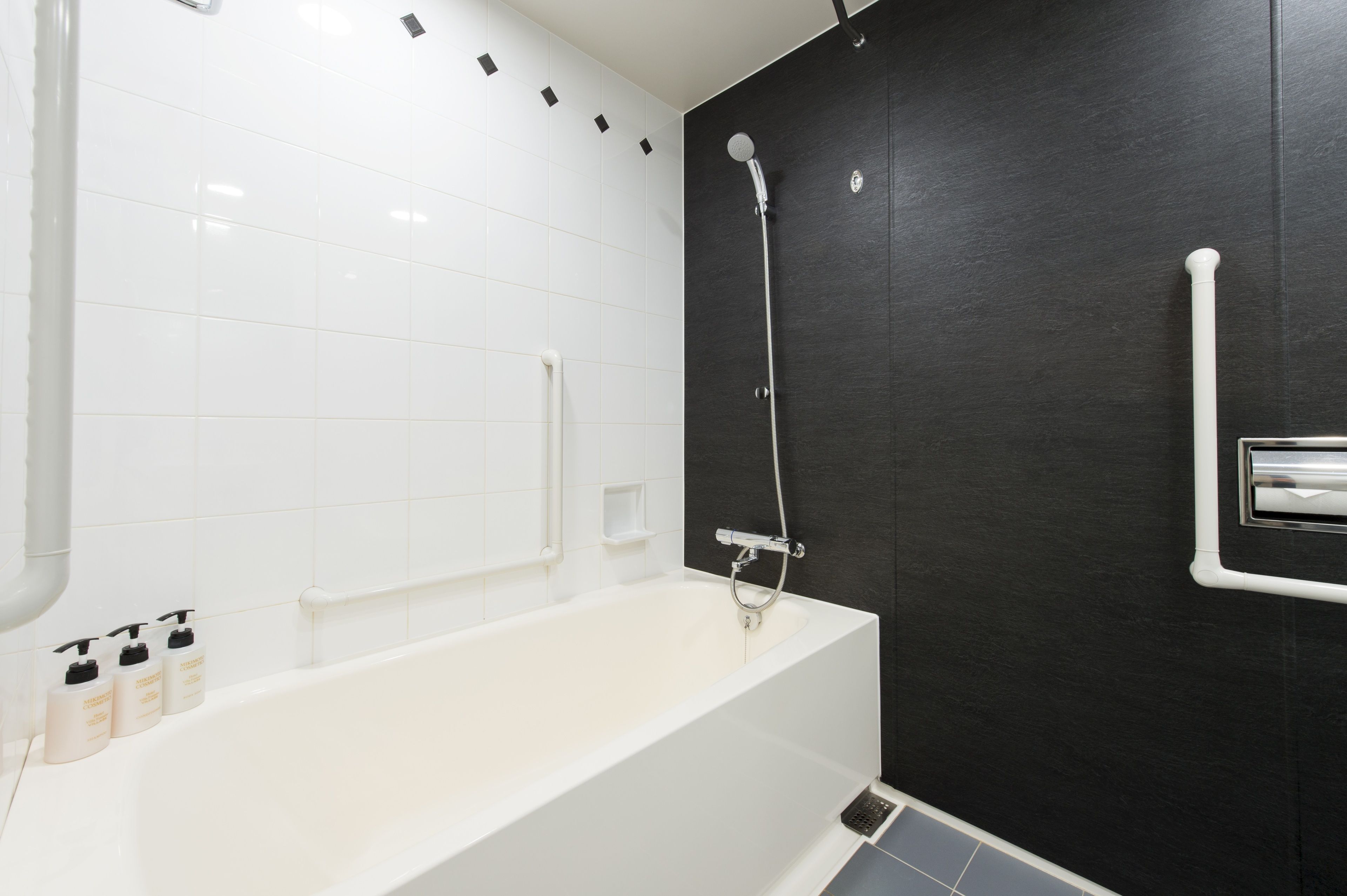 free toiletries, hair dryer, slippers, bidet