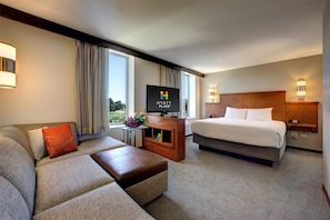 In-room safe, desk, laptop workspace, iron/ironing board