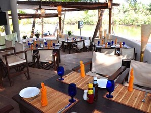 Breakfast, lunch, dinner served; al fresco dining  - Mykonos Blu (Baga)