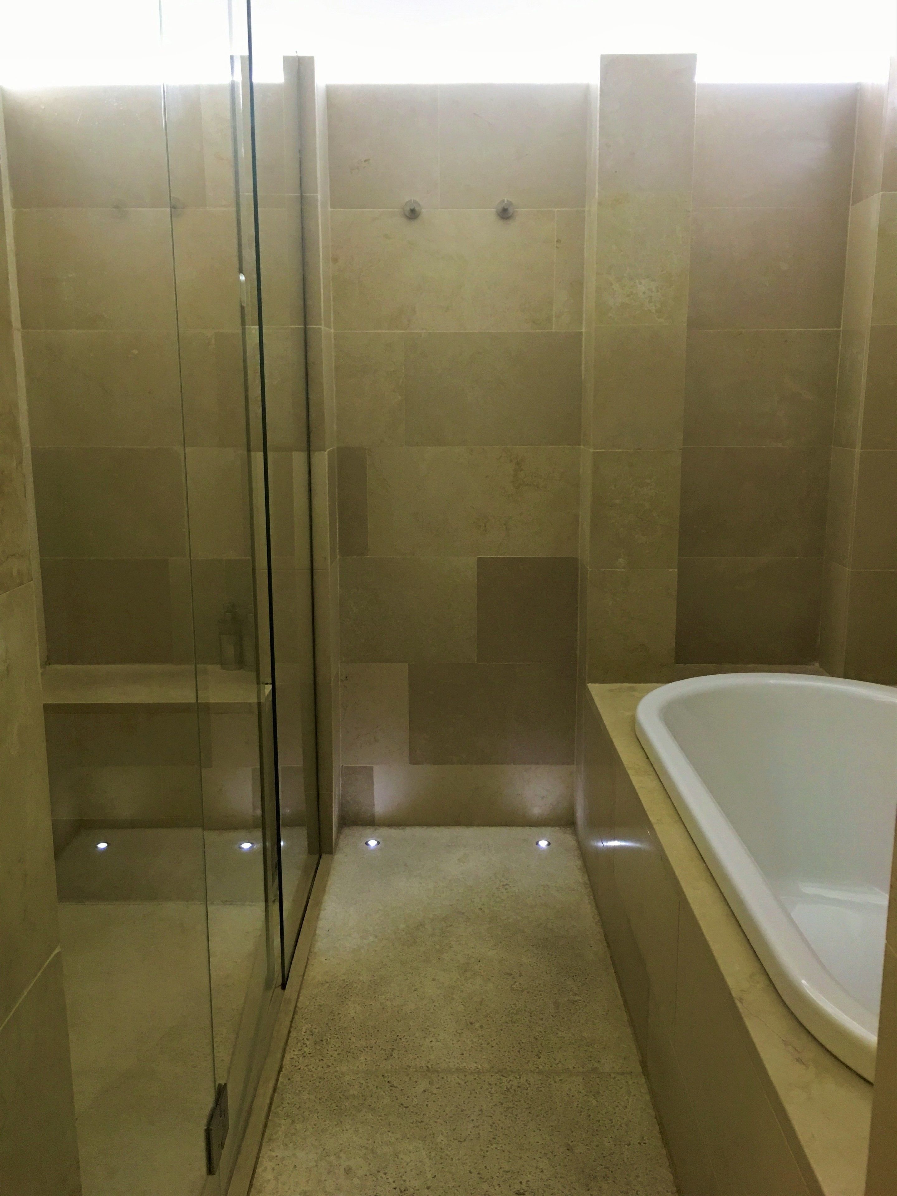 hair dryer, bidet, towels