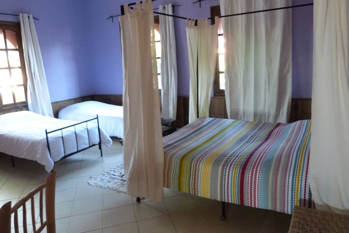 Habitación triple | 1 dormitorio, minibar, decoración individual