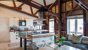 Luxury Apartment | Private kitchen | Fridge, electric kettle