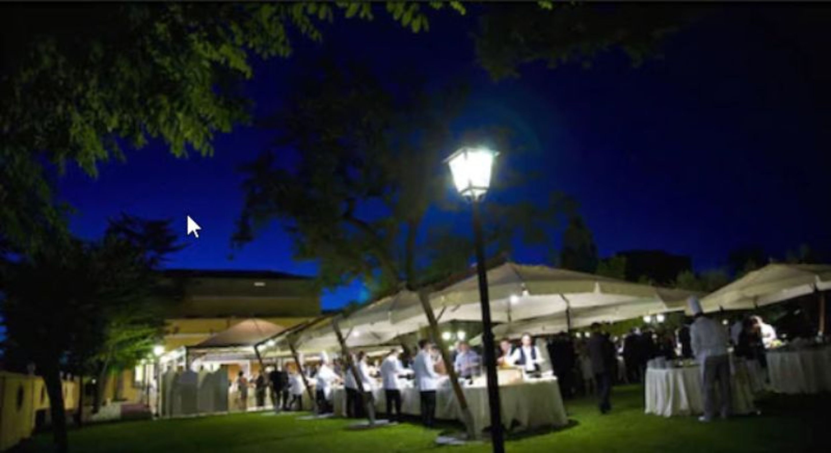 outdoor banquet area