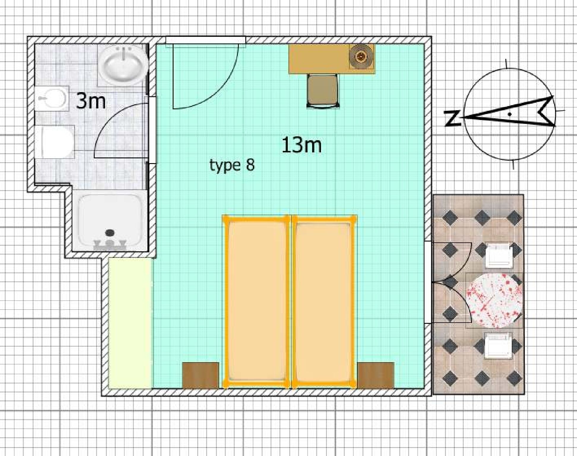 double room, balcony, sea facing | in-room safe, desk, free wifi
