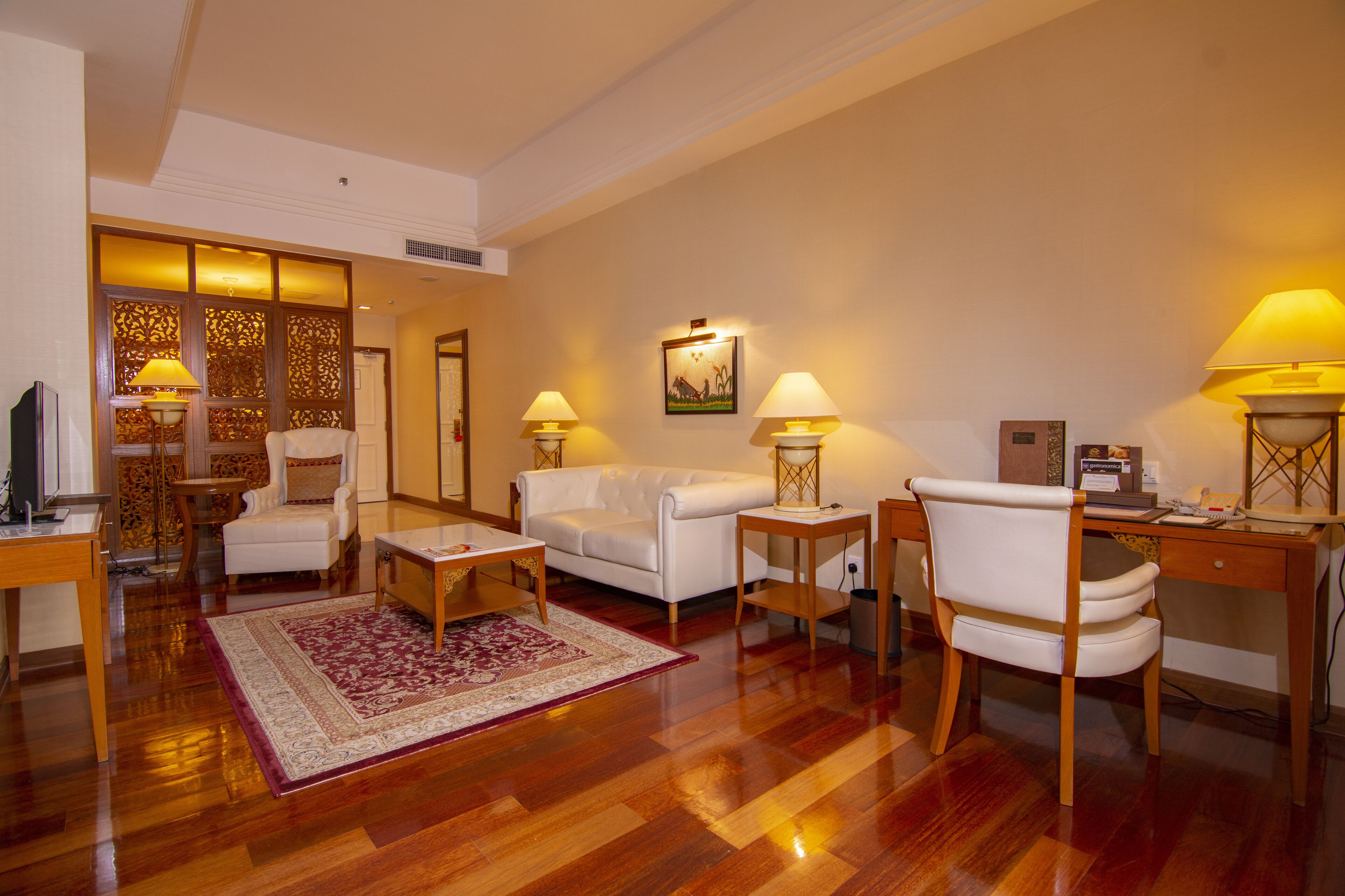 premier suite | living area | lcd tv
