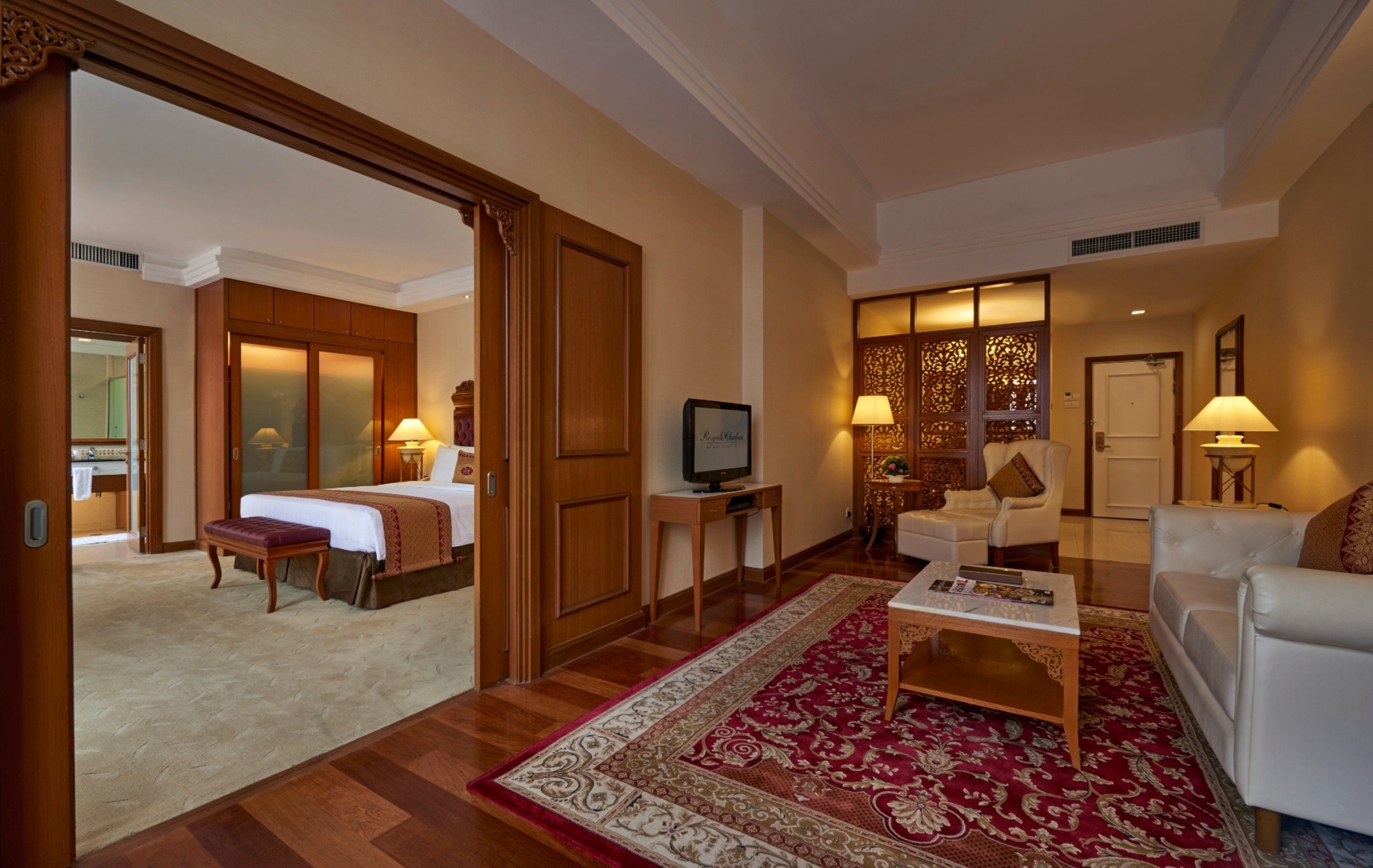 premier suite | living area | lcd tv