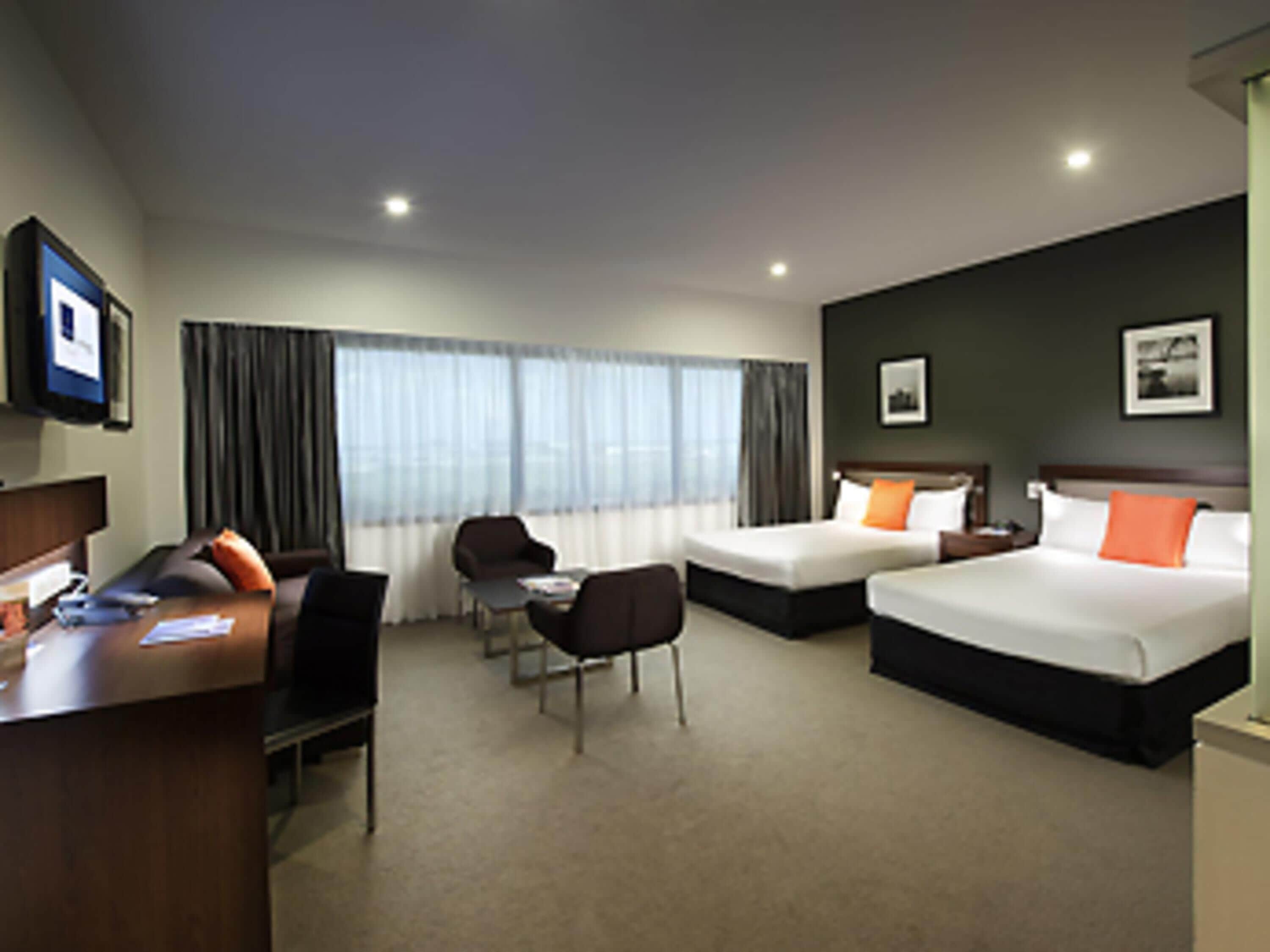 Standard Double Room, 2 Double Beds | Premium bedding, minibar, in-room safe, desk