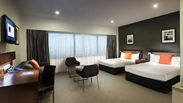 Standard Double Room, 2 Double Beds | Premium bedding, minibar, in-room safe, desk