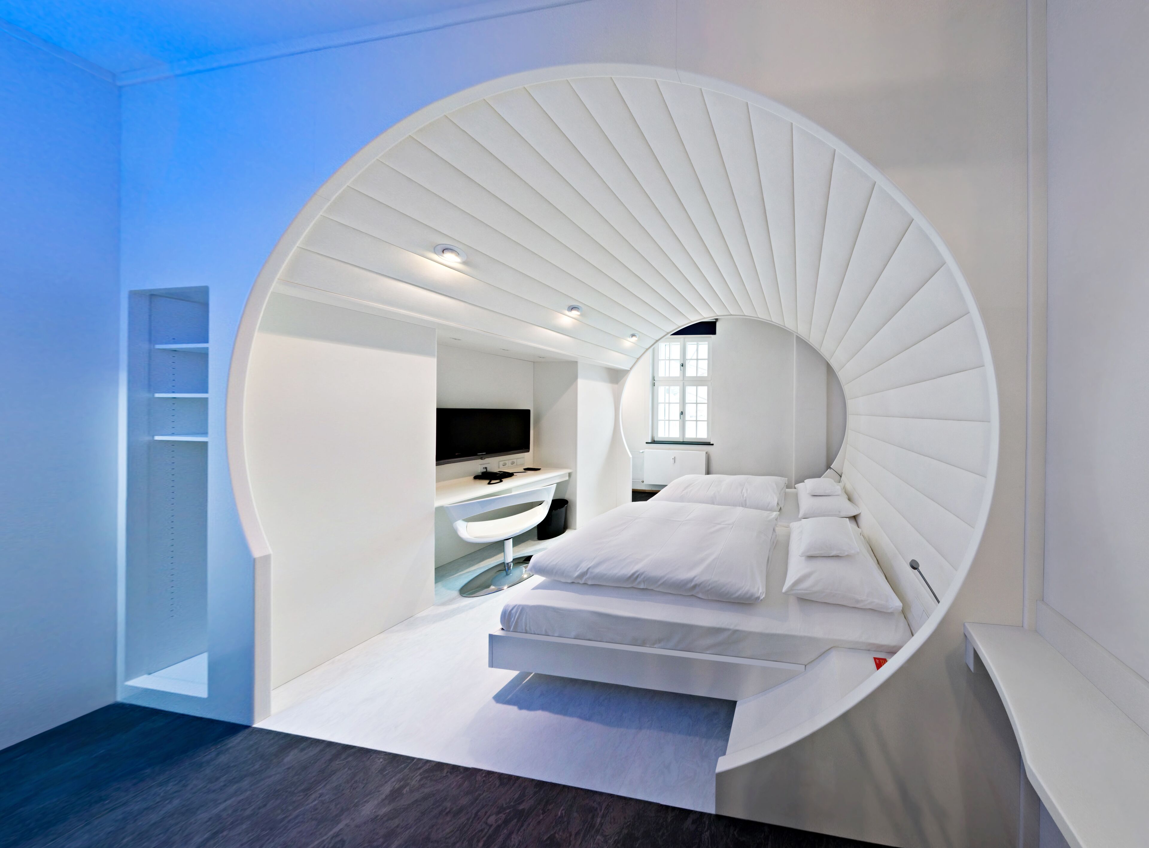 Premium bedding, down comforters, memory foam beds, in-room safe