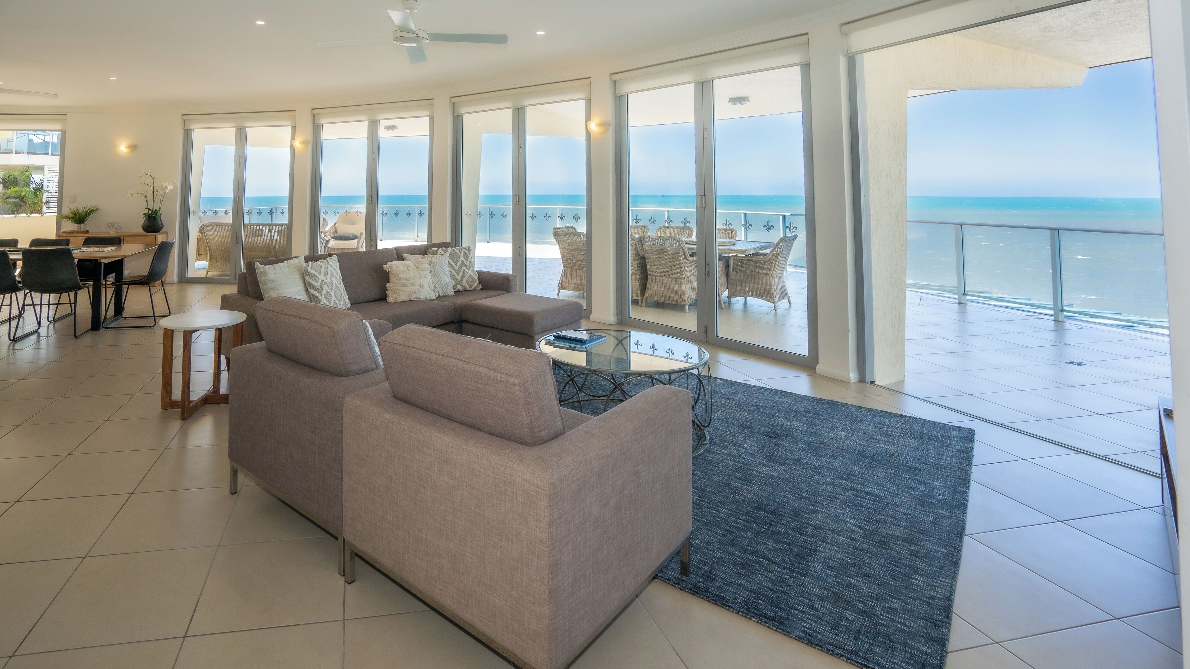 Penthouse, 3 Bedrooms, Ocean View | Living area | 42-cm flat-screen TV with digital channels, plasma TV, DVD player