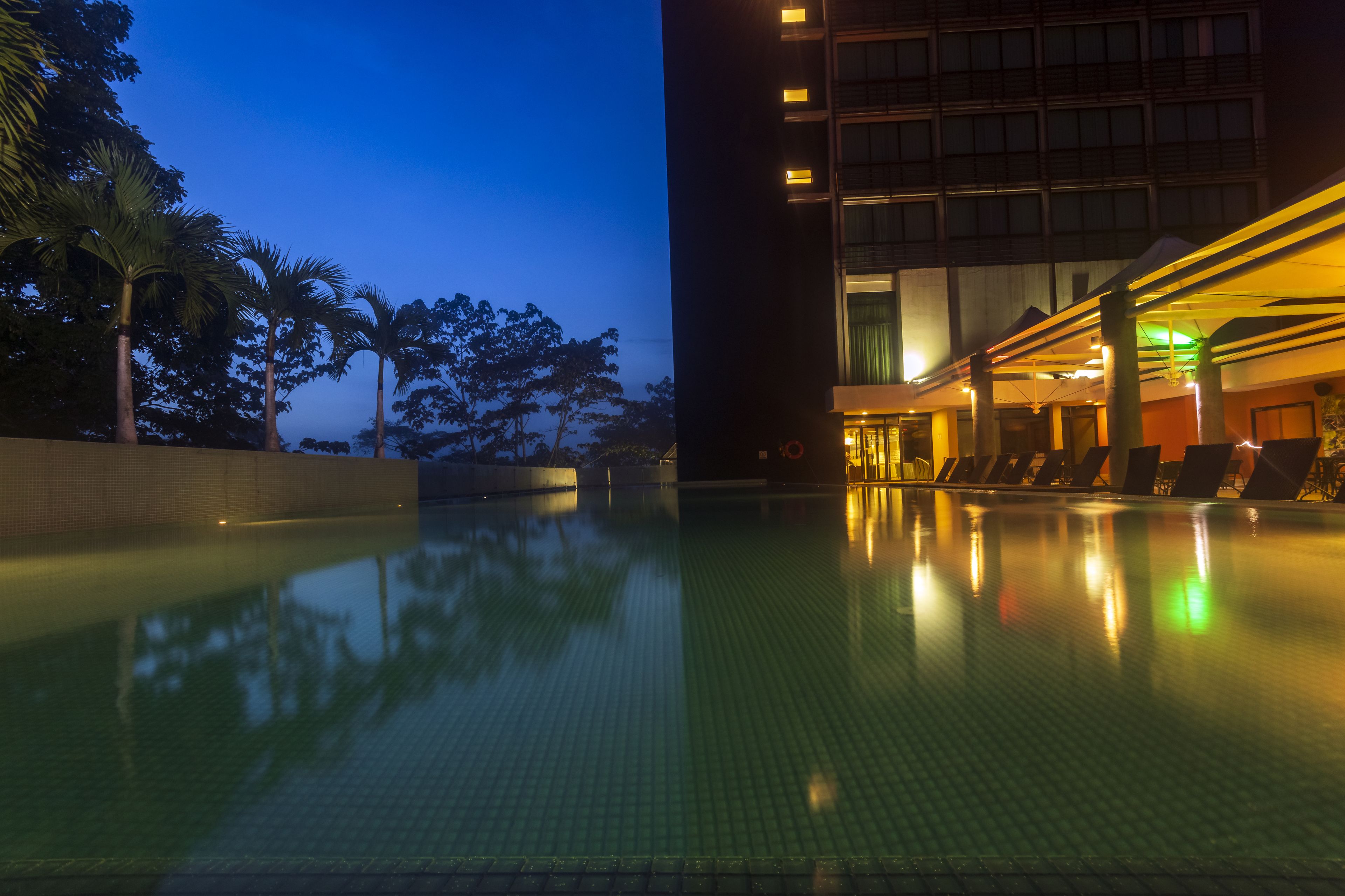 2 outdoor pools, pool umbrellas, pool loungers