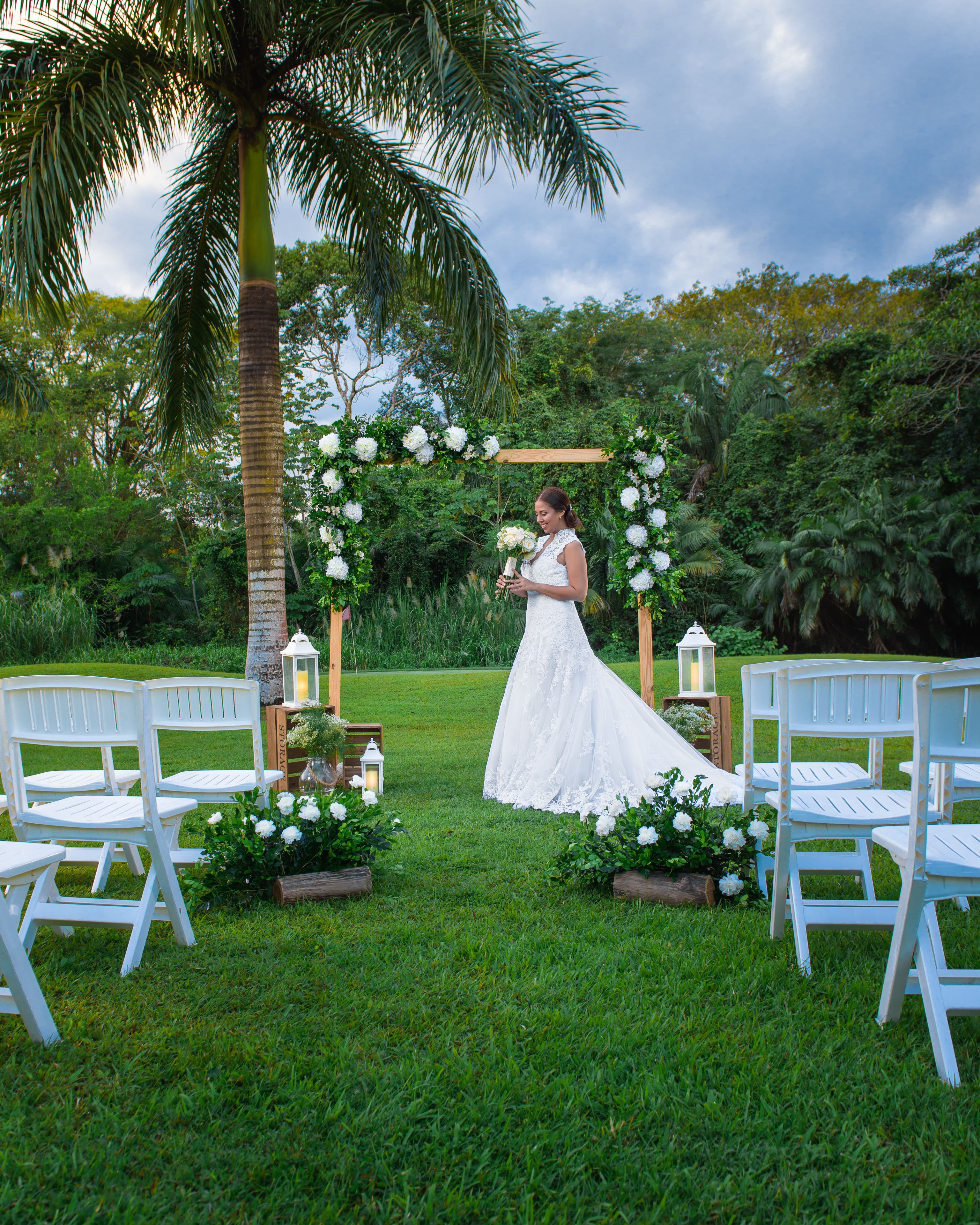 outdoor wedding area