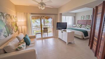 Roupas de cama premium, frigobar (abastecido com itens grátis)